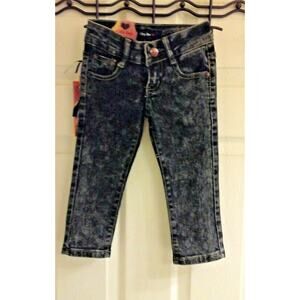 City Ink, infant girls size 2T skinny Straight jeans, dark acid wash, NWT $26